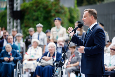 Spotkanie Powstańców Warszawskich z Prezydentem RP Andrzejem Dudą – Warszawa, 29 lipca 2018. Fot. Sławek Kasper (IPN)
