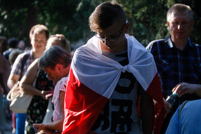 Uroczystości pod pomnikiem Gloria Victis na Cmentarzu Wojskowym na Powązkach. 1 sierpnia 2018. Fot. Sławek Kasper (IPN)