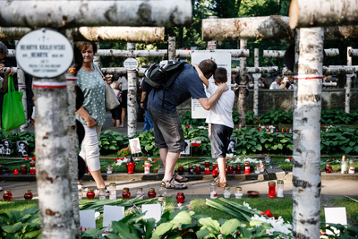 Uroczystości pod pomnikiem Gloria Victis na Cmentarzu Wojskowym na Powązkach. 1 sierpnia 2018. Fot. Sławek Kasper (IPN)