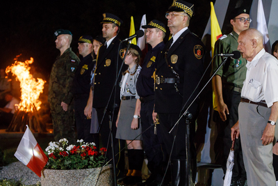 Uroczystość zapalenia Ognia Pamięci na Kopcu Powstania Warszawskiego – Warszawa, 1 sierpnia 2018. Fot Sławek Kasper (IPN)