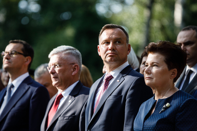 Uroczystości pod pomnikiem Gloria Victis na Cmentarzu Wojskowym na Powązkach. 1 sierpnia 2018. Fot. Sławek Kasper (IPN)