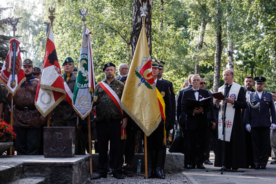 Uroczystości pod pomnikiem Gloria Victis na Cmentarzu Wojskowym na Powązkach. 1 sierpnia 2018. Fot. Sławek Kasper (IPN)