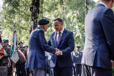 Uroczystości pod pomnikiem Gloria Victis na Cmentarzu Wojskowym na Powązkach. 1 sierpnia 2018. Fot. Sławek Kasper (IPN)