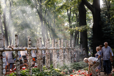 Uroczystości pod pomnikiem Gloria Victis na Cmentarzu Wojskowym na Powązkach. 1 sierpnia 2018. Fot. Sławek Kasper (IPN)