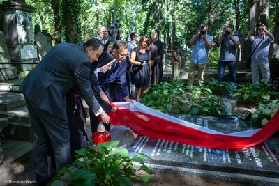 Uroczystość upamiętnienia 50. rocznicy śmierci m. Matyldy Getter – Warszawa, 8 sierpnia 2018. Fot. Marcin Jurkiewicz (IPN)