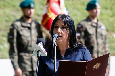 98. rocznica bitwy pod Zadwórzem – Anita Czerwińska, posłanka na Sejm RP – 18 sierpnia 2018. Fot. Sławek Kasper (IPN)