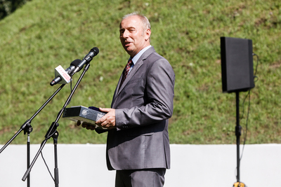 98. rocznica bitwy pod Zadwórzem – Janusz Balicki, prezes Polskiego Towarzystwa Opieki nad Grobami Wojskowymi we Lwowie – 18 sierpnia 2018. Fot. Sławek Kasper (IPN)