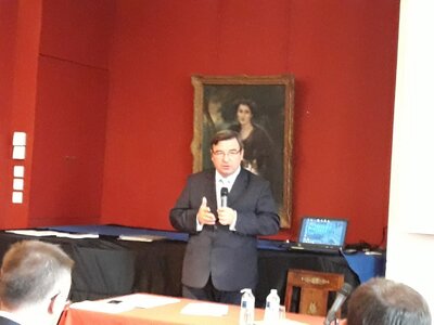 Ambasador RP w Paryżu Tomasz Młynarski. Konferencja Muzeów, Archiwów i Bibliotek Polskich na Zachodzie – Paryż, 29 sierpnia 2018