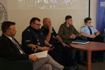 Konferencja prasowa na temat konkursu „Policjanci w służbie historii” – Warszawa, 7 września 2018. Fot. Aleksandra Wierzchowska (IPN)