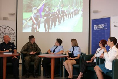 Konferencja prasowa na temat konkursu „Policjanci w służbie historii” – Warszawa, 7 września 2018. Fot. Aleksandra Wierzchowska (IPN)