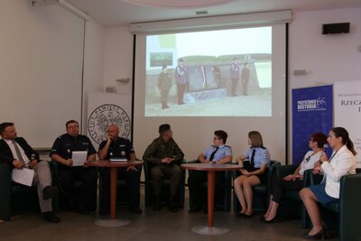Konferencja prasowa na temat konkursu „Policjanci w służbie historii” – Warszawa, 7 września 2018. Fot. Aleksandra Wierzchowska (IPN)