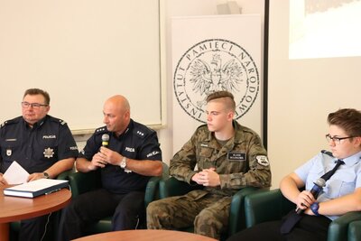 Konferencja prasowa na temat konkursu „Policjanci w służbie historii” – Warszawa, 7 września 2018. Fot. Aleksandra Wierzchowska (IPN)