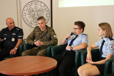 Konferencja prasowa na temat konkursu „Policjanci w służbie historii” – Warszawa, 7 września 2018. Fot. Aleksandra Wierzchowska (IPN)