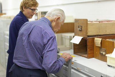 Przedstawiciele Stowarzyszenia Polskich Kombatantów w Australii odwiedzili IPN – 14 września 2018. Fot. Katarzyna Hołopiak (IPN)