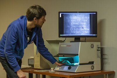 Przedstawiciele Stowarzyszenia Polskich Kombatantów w Australii odwiedzili IPN – 14 września 2018. Fot. Katarzyna Hołopiak (IPN)