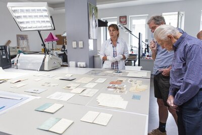 Przedstawiciele Stowarzyszenia Polskich Kombatantów w Australii odwiedzili IPN – 14 września 2018. Fot. Katarzyna Hołopiak (IPN)