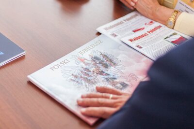 Barbara M. J. Kukulska – prezes Zjednoczenia Polskiego w Johannesburgu z wizytą w Instytucie Pamięci Narodowej – 20 września 2018. Fot. Katarzyna Hołopiak (IPN)