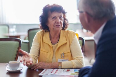 Barbara M. J. Kukulska – prezes Zjednoczenia Polskiego w Johannesburgu z wizytą w Instytucie Pamięci Narodowej – 20 września 2018. Fot. Katarzyna Hołopiak (IPN)