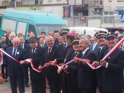 Odsłonięcie Pomnika Pamięci Kolejarzy poległych na Podlasiu [fot. B. Nowak, BUWiM IPN]