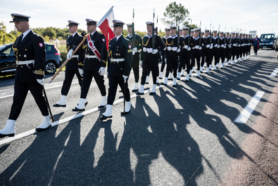 Uroczystości sprowadzenia do Polski szczątków admirała Józefa Unruga i jego żony Zofii – Montrésor (Francja), 24 września 2018. Fot. Sławek Kasper (IPN)