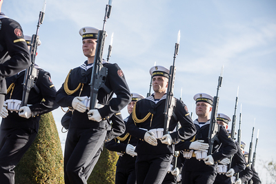 Uroczystości sprowadzenia do Polski szczątków admirała Józefa Unruga i jego żony Zofii – Montrésor (Francja), 24 września 2018. Fot. Sławek Kasper (IPN)