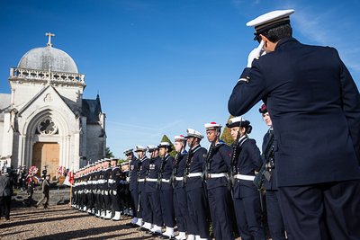 Uroczystości sprowadzenia do Polski szczątków admirała Józefa Unruga i jego żony Zofii – Montrésor (Francja), 24 września 2018. Fot. Sławek Kasper (IPN)