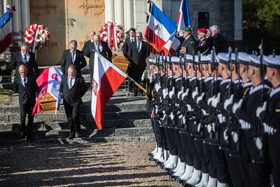 Uroczystości sprowadzenia do Polski szczątków admirała Józefa Unruga i jego żony Zofii – Montrésor (Francja), 24 września 2018. Fot. Sławek Kasper (IPN)