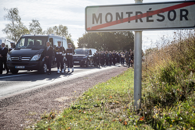 Uroczystości sprowadzenia do Polski szczątków admirała Józefa Unruga i jego żony Zofii – Montrésor (Francja), 24 września 2018. Fot. Sławek Kasper (IPN)
