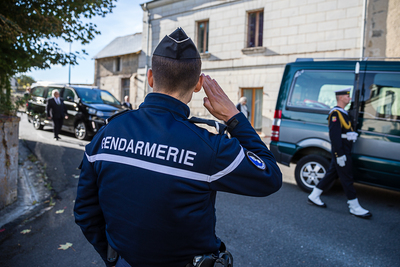 Uroczystości sprowadzenia do Polski szczątków admirała Józefa Unruga i jego żony Zofii – Montrésor (Francja), 24 września 2018. Fot. Sławek Kasper (IPN)