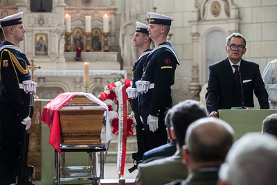 Christophe Unrug, wnuk wiceadmirała i mer Montrésor – Montrésor (Francja), 24 września 2018. Fot. Sławek Kasper (IPN)