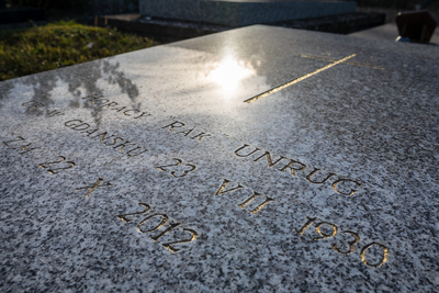 Uroczystości sprowadzenia do Polski szczątków admirała Józefa Unruga i jego żony Zofii – Montrésor (Francja), 24 września 2018. Fot. Sławek Kasper (IPN)