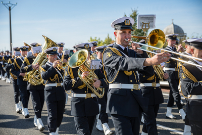 Uroczystości sprowadzenia do Polski szczątków admirała Józefa Unruga i jego żony Zofii – Montrésor (Francja), 24 września 2018. Fot. Sławek Kasper (IPN)