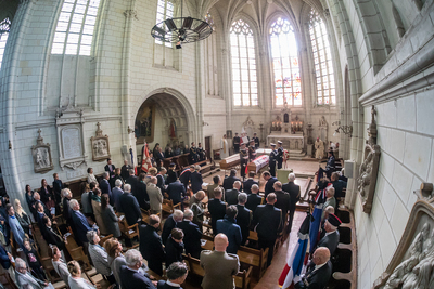 Uroczystości sprowadzenia do Polski szczątków admirała Józefa Unruga i jego żony Zofii – Montrésor (Francja), 24 września 2018. Fot. Sławek Kasper (IPN)