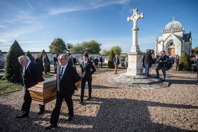 Uroczystości sprowadzenia do Polski szczątków admirała Józefa Unruga i jego żony Zofii – Montrésor (Francja), 24 września 2018. Fot. Sławek Kasper (IPN)