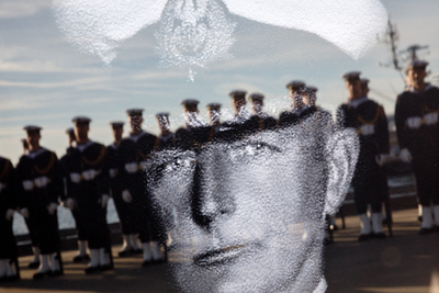 Uroczystości sprowadzenia do Polski szczątków admirała Józefa Unruga i jego żony Zofii – Port Wojenny w Brest (Francja), 25 września 2018. Fot. sk/IPN