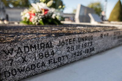 Uroczystości sprowadzenia do Polski szczątków admirała Józefa Unruga i jego żony Zofii – Montrésor (Francja), 24 września 2018. Fot. Sławek Kasper (IPN)