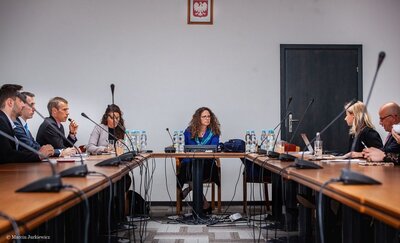 Specjalna sprawozdawczyni ONZ w dziedzinie praw kulturalnych Karima Bennoune z wizytą w IPN – 25 września 2018. Fot. Marcin Jurkiewicz (IPN)