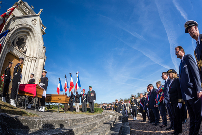 Uroczystości sprowadzenia do Polski szczątków admirała Józefa Unruga i jego żony Zofii – Montrésor (Francja), 24 września 2018. Fot. Sławek Kasper (IPN)