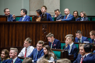 Finał ogólnopolskiego projektu edukacyjnego Sejm Dzieci i Młodzieży – Warszawa, 27 września 2018. Fot. Sławek Kasper (IPN)