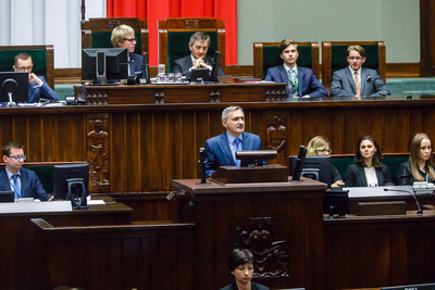 Finał ogólnopolskiego projektu edukacyjnego Sejm Dzieci i Młodzieży – Warszawa, 27 września 2018. Fot. Sławek Kasper (IPN)