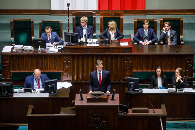 Finał ogólnopolskiego projektu edukacyjnego Sejm Dzieci i Młodzieży – Warszawa, 27 września 2018. Fot. Sławek Kasper (IPN)