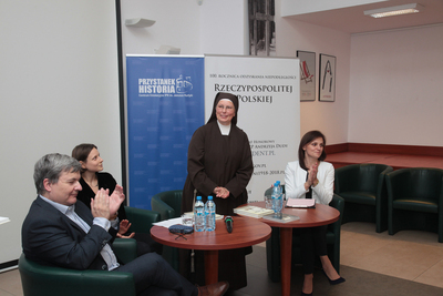 Prezentacja książki Szymona Sławińskiego „Róża” o Matce Elżbiecie Róży Czackiej – Warszawa, 16 października 2018. Fot. Piotr Życieński (IPN)