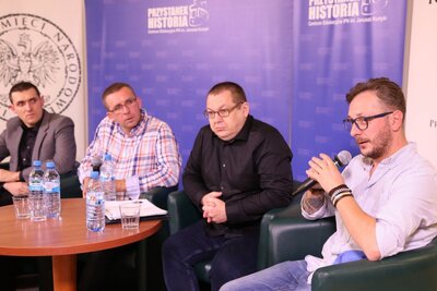 Spotkanie z cyklu Historia zza kulis „O początkach przestępczości zorganizowanej w Polsce” – Warszawa, 17 października 2018. Fot. Aleksandra Wierzchowska (IPN)