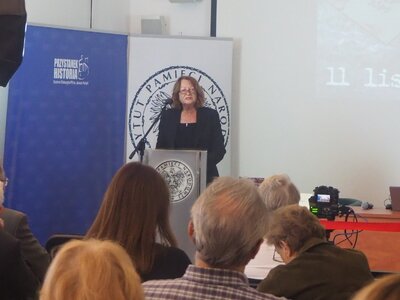 Dr Anna Jagodzińska z Biura Upamiętniania Walk i Męczeństwa (fot. B. Nowak, BUWiM IPN)