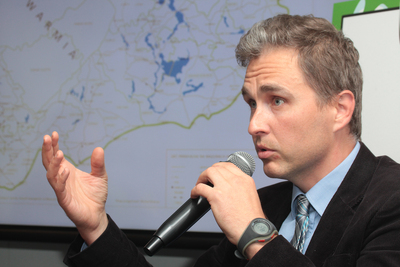 Dr Jerzy Kiełbik. Inauguracja cyklu „Na północ od Warszawy. Warmia i Mazury w XX w.” – Warszawa, 25 października 2018. Fot. Piotr Życieński (IPN)