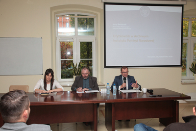 Sympozjum naukowe „Problemy wyszukiwania informacji w polskich archiwach” – Warszawa, 25 października 2018. Fot. Piotr Życieński (IPN)