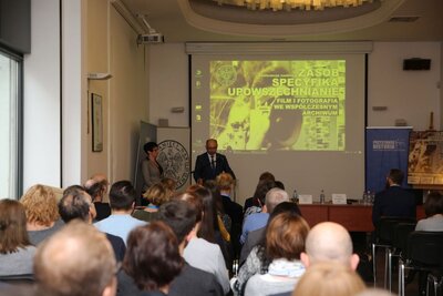 Konferencja naukowa „Zasób – specyfika – upowszechnianie. Film i fotografia we współczesnym archiwum” – Warszawa, 29 października 2018. Fot. Katarzyna Adamów (Archiwum IPN)