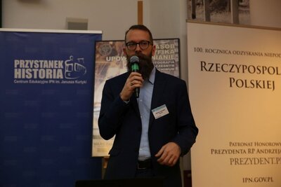 Konferencja naukowa „Zasób – specyfika – upowszechnianie. Film i fotografia we współczesnym archiwum” – Warszawa, 29 października 2018. Fot. Katarzyna Adamów (Archiwum IPN)