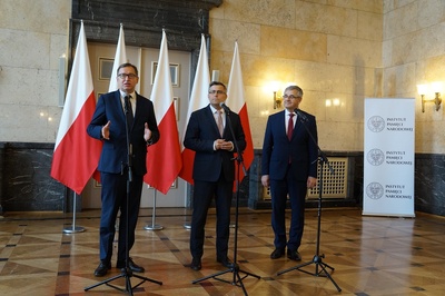 Konferencja prasowa na temat budowy pomnika Wojciecha Korfantego – Katowice, 29 października 2018