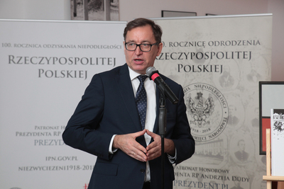 IPN na stulecie odzyskania niepodległości – konferencja prasowa na temat działań Instytutu – Warszawa, 30 października 2018. Fot. Piotr Życieński (IPN)